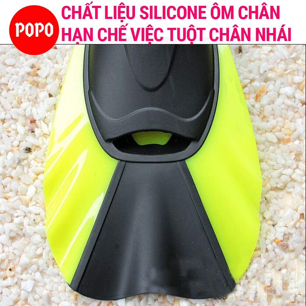 Chân vịt lặn biển chân nhái lặn biển POPO Collection chất liệu silicone ôm chân thoải mái vận động