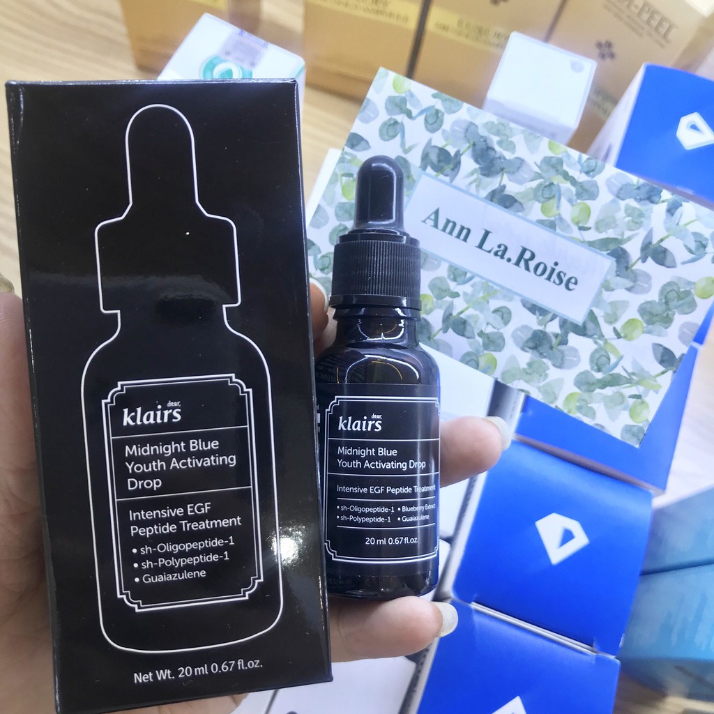 Serum Klairs Phục Hồi, Làm Dịu &amp; Tái Tạo Da Ban Đêm Midnight Blue Youth Activating 20ml