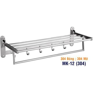Kệ máng treo khăn tắm  inox 304  giá treo khăn đa năng  100% inox 304 MK 12 BÓNG &MỜ