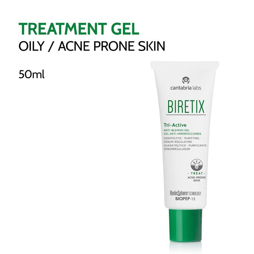 Tri-Active Gel BIRETIX - Gel ngăn ngừa và khắc phục các vết và đốm mụn