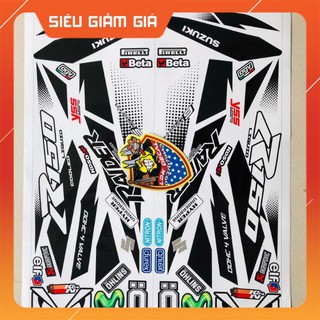 Tem rời Raider Fi trắng đen 3 lớp ko bay màu