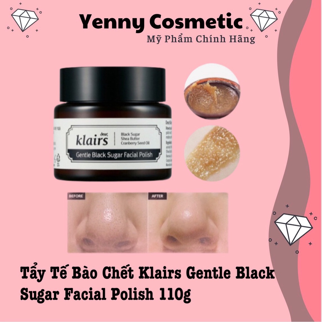 Tẩy Tế Bào Chết Dạng Hạt Klairs Gentle Black Sugar Facial Polish 110g