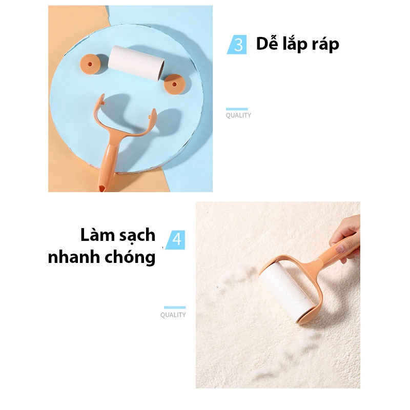 Cây lăn bụi đa năng làm sạch quần áo, chăn ga, ghế sofa, cây dính lông thú cưng chó mèo