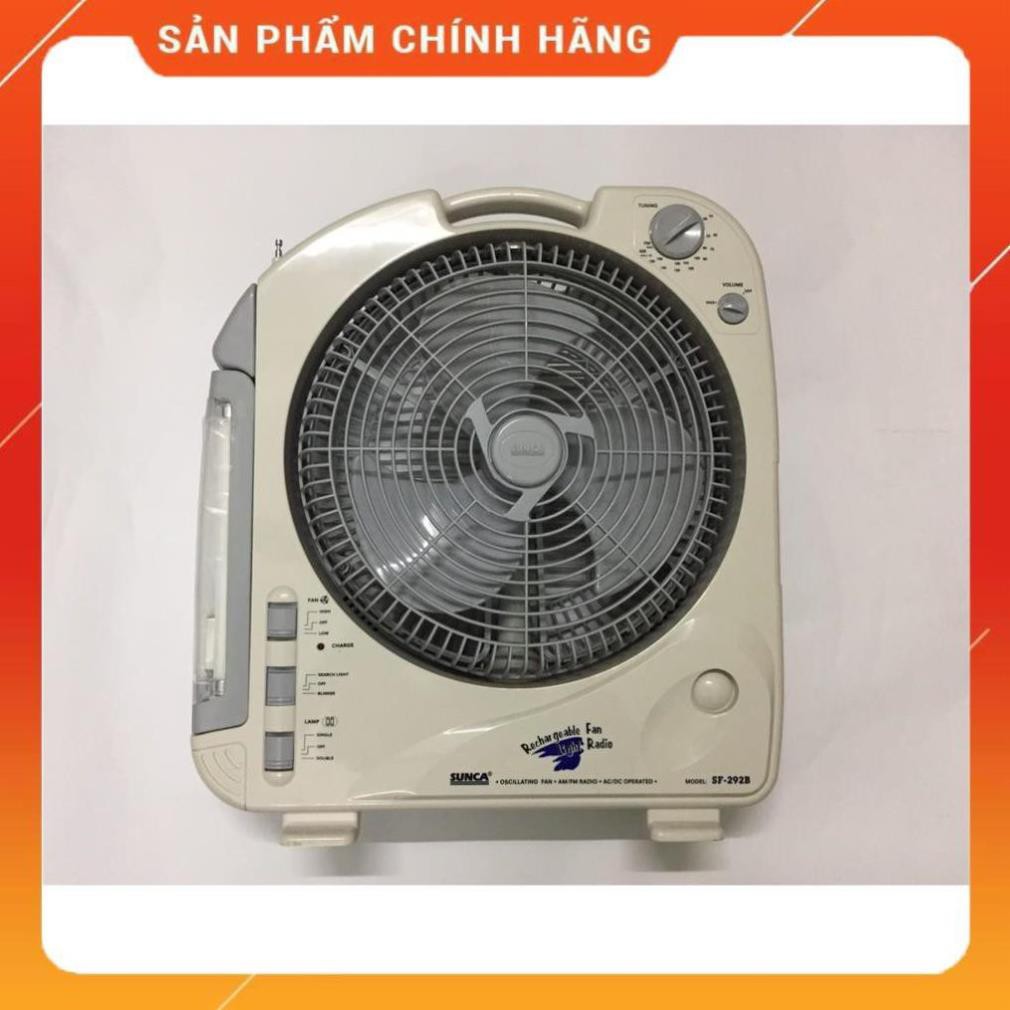 [FreeShip] Quạt tích điện Sunca SF-299AL 2 ắc quy [ Hàng chính hãng - Bảo hành 12 tháng ] 24/7