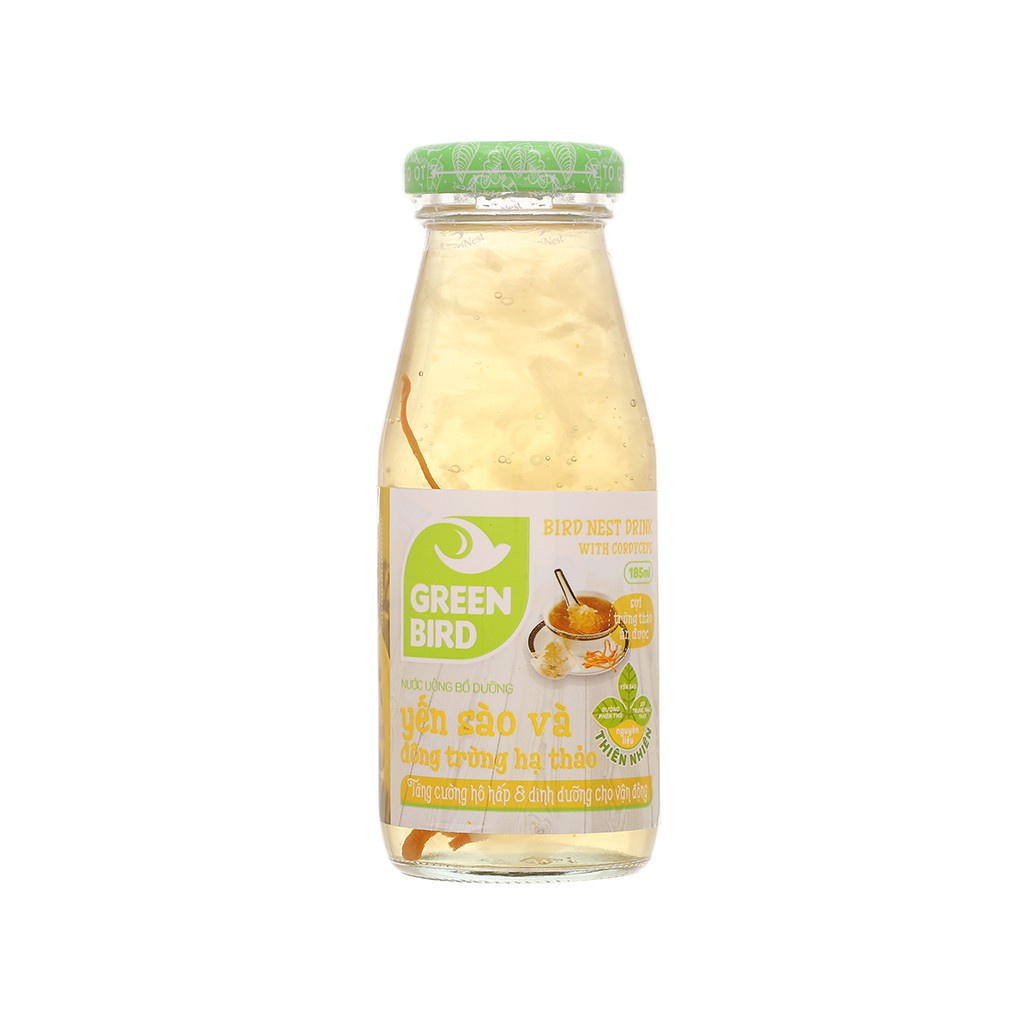 [CHAI LẺ] Yến Sào Đông Trùng Hạ Thảo GreenBird NUTRINEST x 185ml