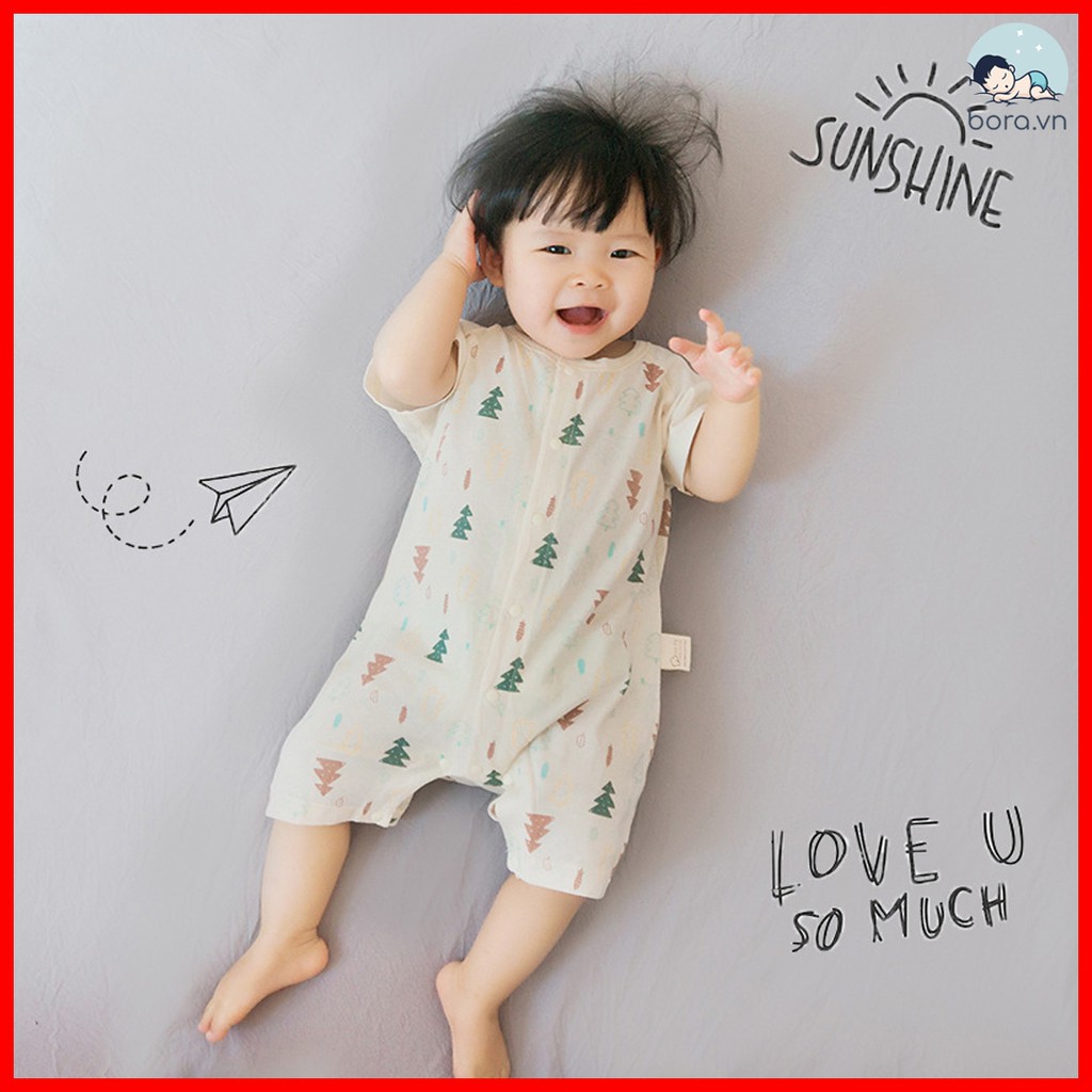 Body đùi cotton hữu cơ tự nhiên 100% cho bé