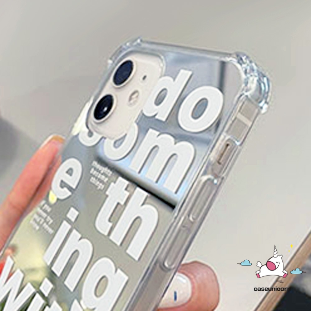Ốp Điện Thoại Chống Sốc Tráng Gương In Chữ Tiếng Anh Cho iPhone 11 13 12 Pro MAX 7 8 Plus X XR XS MAX SE 2020 7plus 8plus
