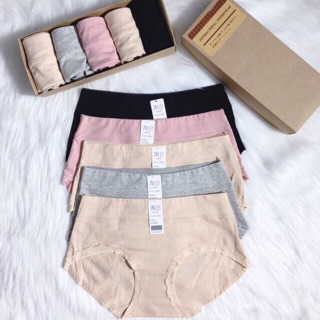 Quần chip viền ren cotton khô