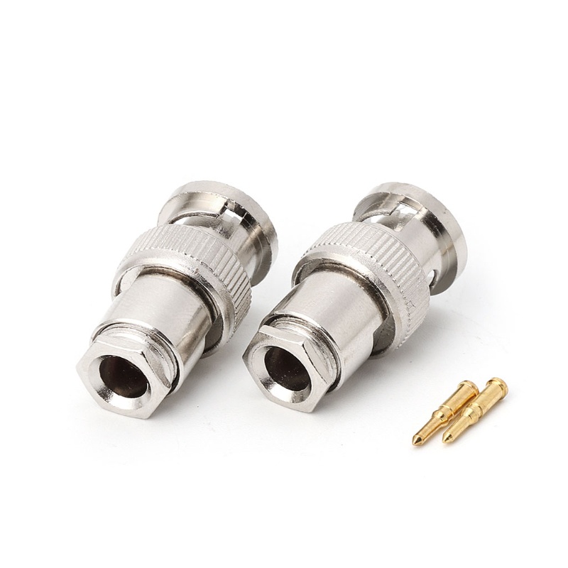 10 Đầu Nối RG58 BNC Male Cho Đồng Trục An Ninh CCTV