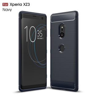 Ốp điện thoại màu trơn nhẹ nhỏ gọn làm bằng cao su mềm chống sốc cho Sony Xperia XZ3