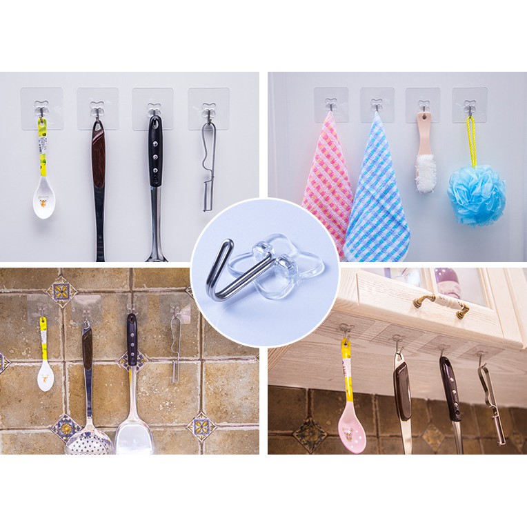 Móc dính treo đồ loại dày chịu lực 15kg