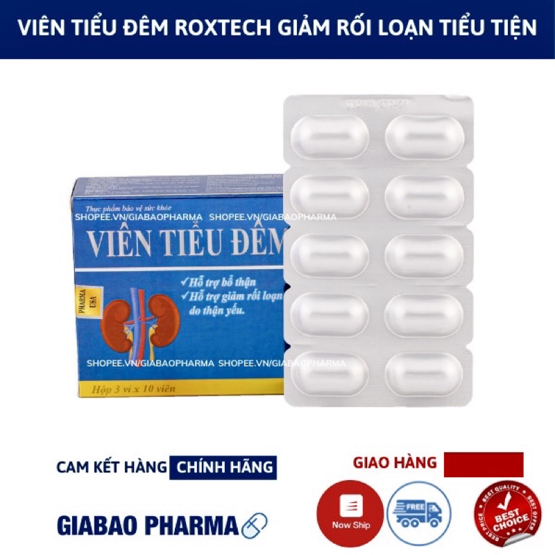 Viên uống giảm tiểu đêm, tiểu buốt, tiểu nhiều lần Tiểu đêm Roxtech