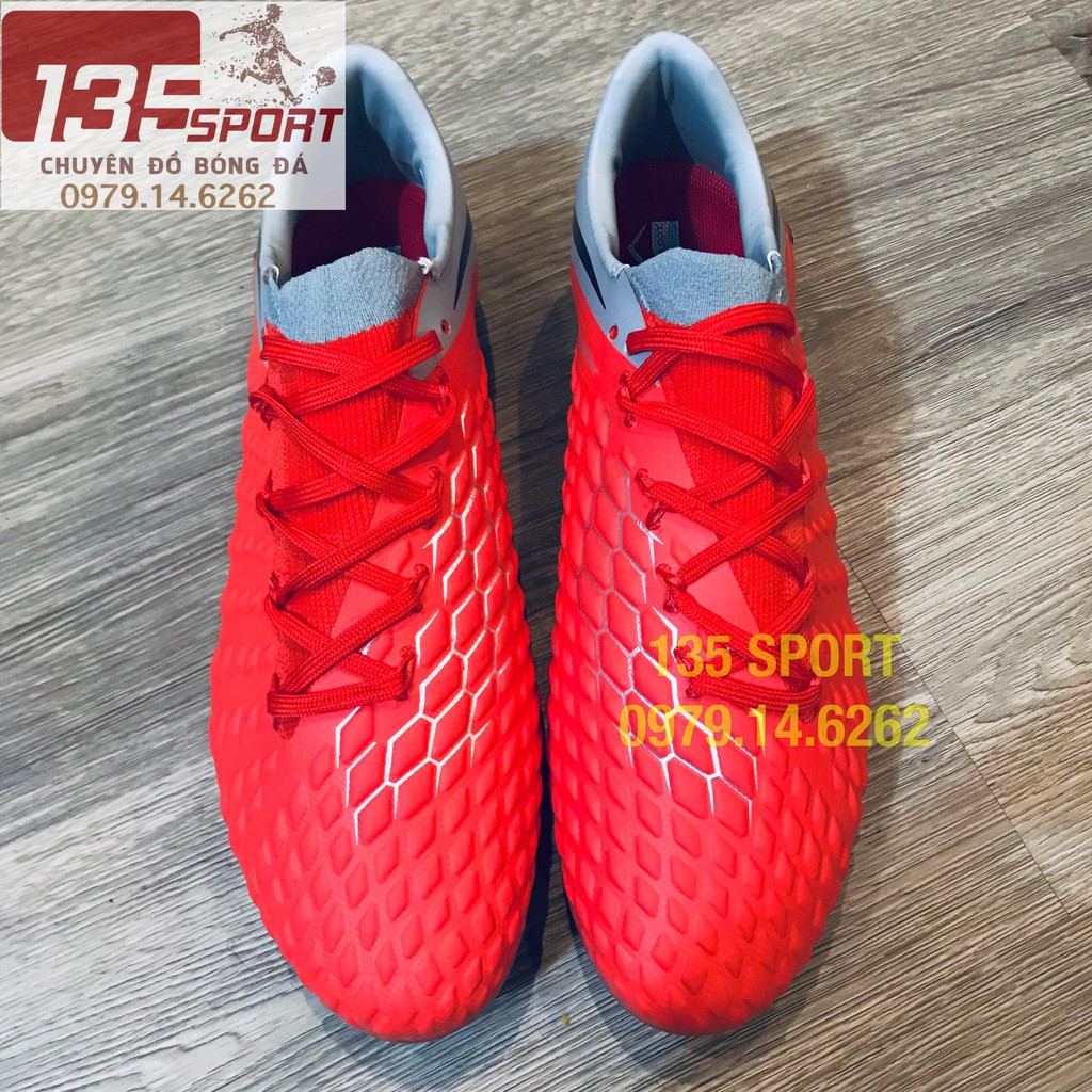 Giày đá bóng đinh cao Hyper Phantom Đỏ xám