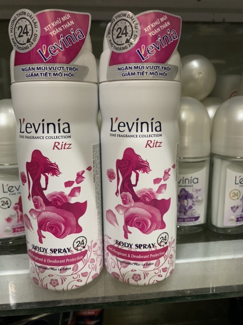 Xịt khử mùi levinia có sẵn 2 mầu