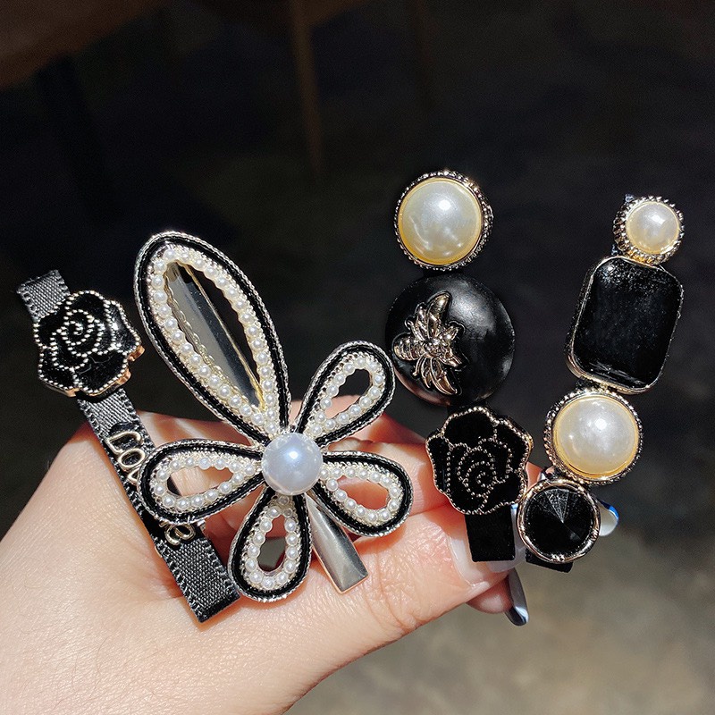 Set 5 Kẹp Tóc Tiểu Thư Sang Chảnh Màu Đen