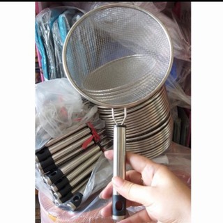 Lọc cua cán đen inox 2 lớp dày đẹp