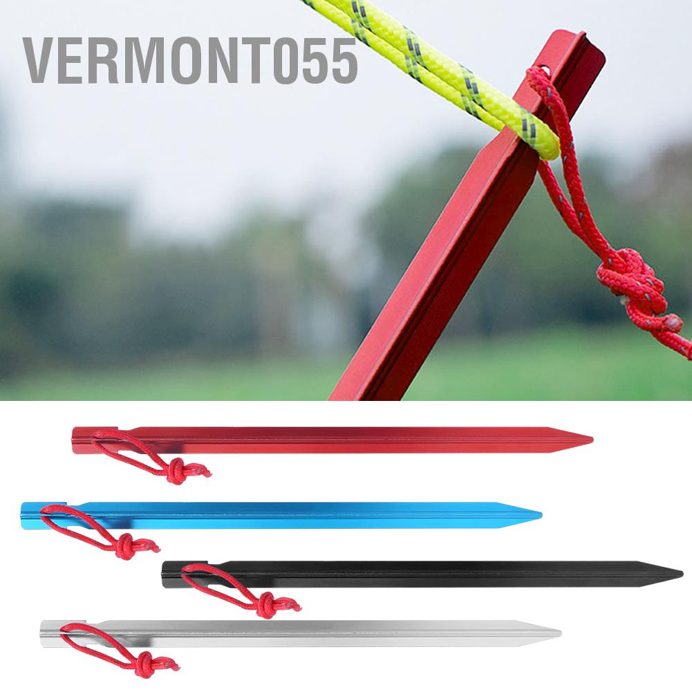 Có thể bán buôn 4 CÁI 23 cm Hợp kim nhôm ngoài trời Kéo dài Siêu nhẹ Lều cắm trại Chốt cọc móng Vermont055 Hàng giao ngay