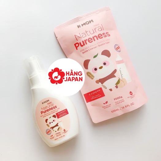 Nước rửa bình sữa và hoa quả hữu cơ KMom chai 500ml / túi 500ml Hàn Quốc