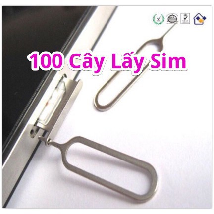Túi 100 Cây Lấy Sim, Que Chọc Sim Cho Smartphone