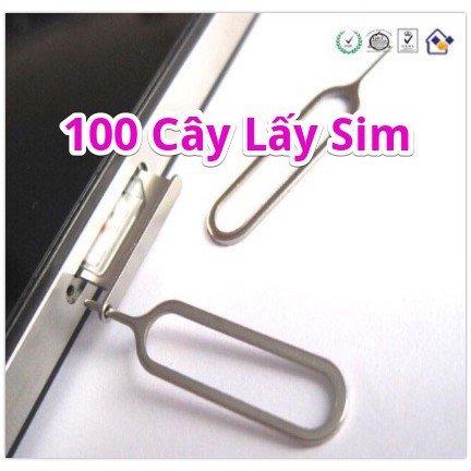 Túi 100 Cây Lấy Sim, Que Chọc Sim Cho Smartphone (Loại đẹp)