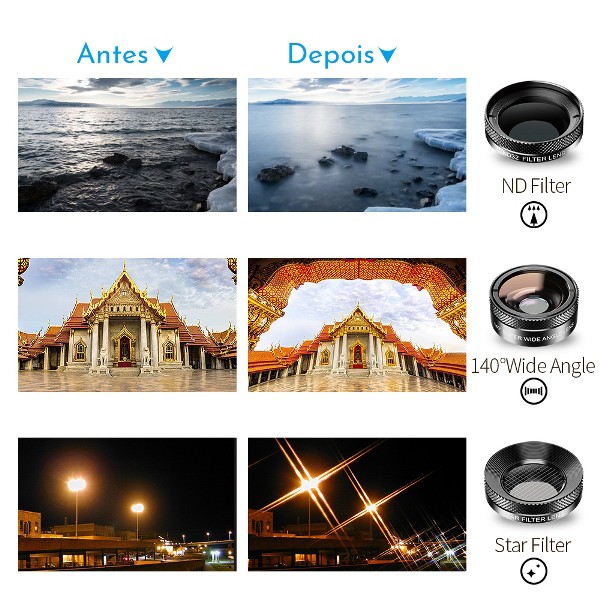 Bộ lens, ống kính điện thoại đa năng apexel gồm 6 ống kính,góc rộng,mắt cá,macro,phù hợp mọi loại máy điện thoại