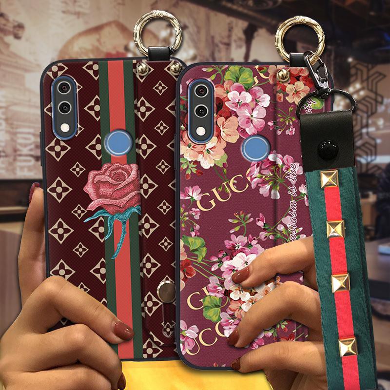 Ốp Lưng Tpu Mềm Họa Tiết Sọc Caro Có Dây Đeo Tay Cho Vsmart Star 4