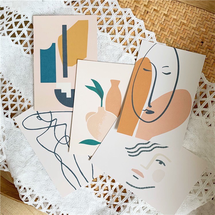 [Nhiều Mã]Set Thiệp Post Cards trang trí phong cách Hàn Quốc Trang Trí Nhà- Đạo Cụ Chụp Ảnh