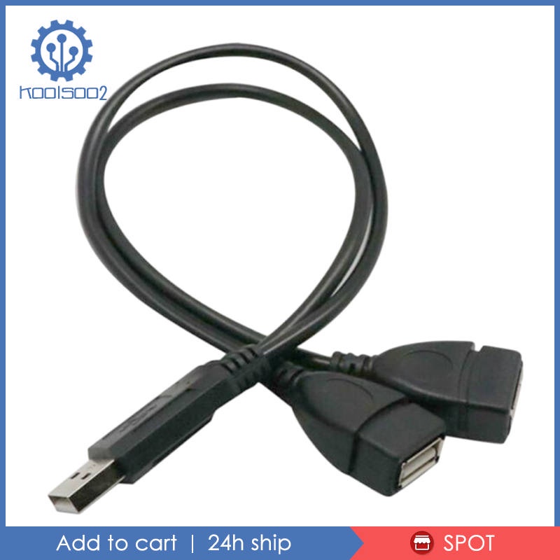 Dây Cáp Chia 2 Cổng USB 2.0 A Sang 2 Cổng Cắm Tiện Dụng