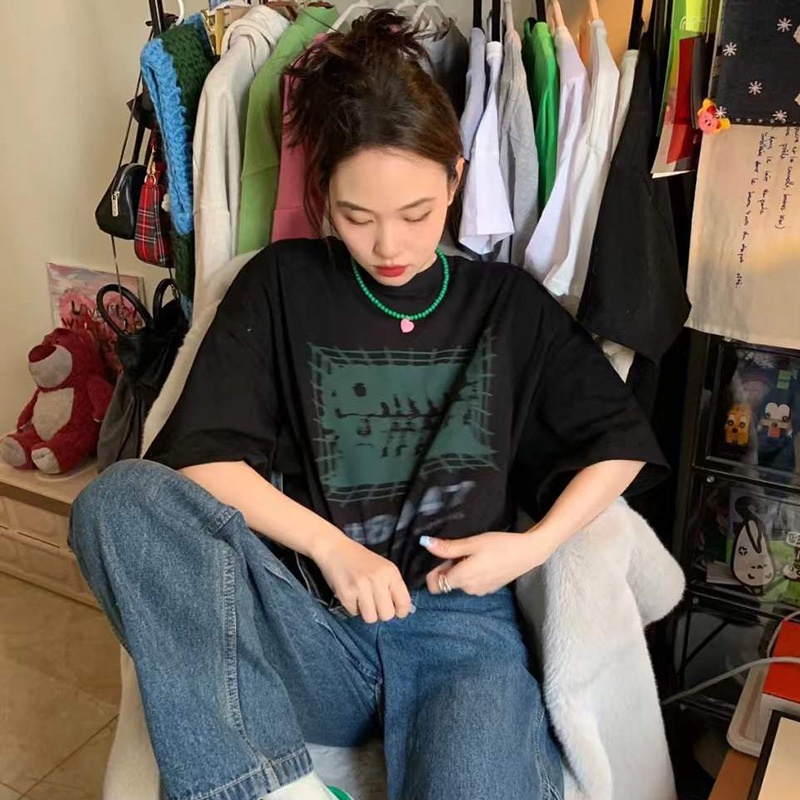 NRVP Áo Thun Tay Ngắn Cổ Tròn Thời Trang Mùa Hè Phong Cách Hàn Quốc Mới