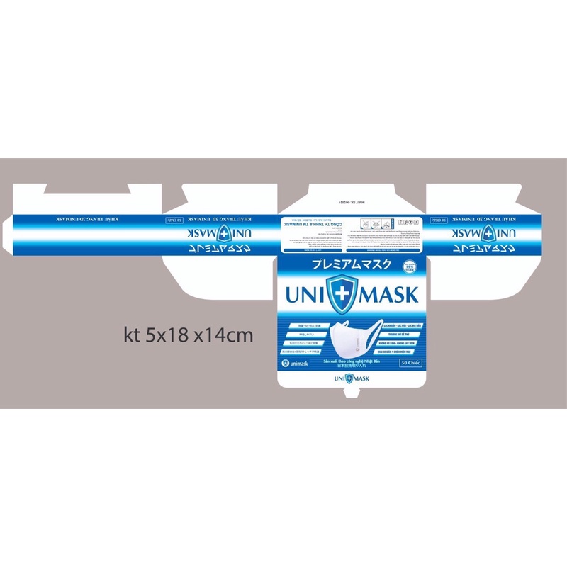 Khẩu Trang 3D UniMask Chính Hãng (hộp 50c)