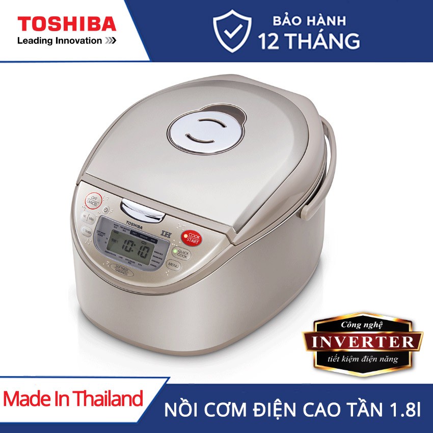 Nồi cơm điện cao tần Toshiba 1.8 lít RC-18RH(CG) Mới 100%- BẢO HÀNH 12 THÁNG CHÍNH HÃNG