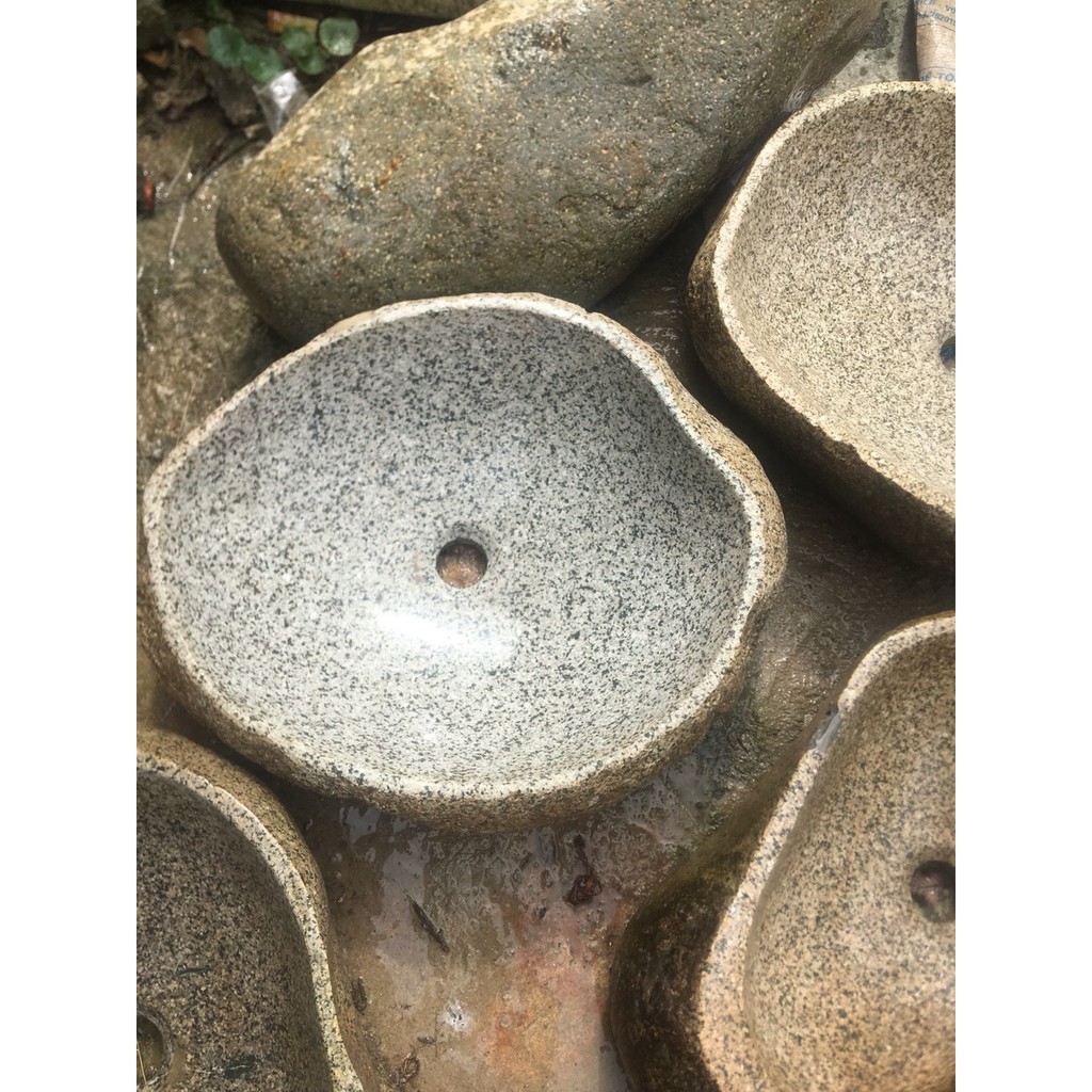 Chậu lavabo đá cuội tự nhiên,  chậu rửa mặt bằng đá cuội | BigBuy360 - bigbuy360.vn