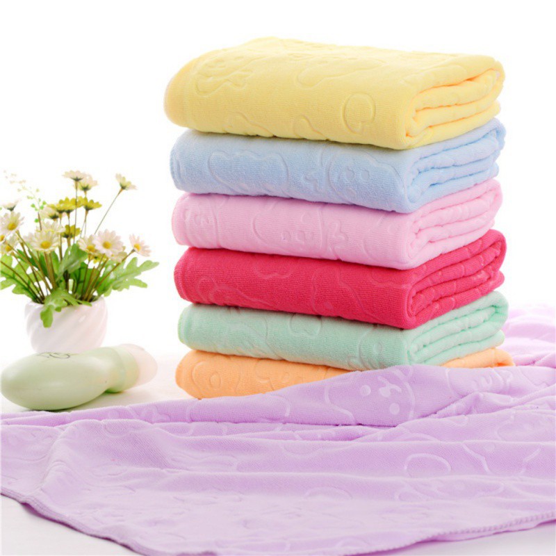 Chăn/Khăn tắm cotton màu trơn mềm mại cho bé