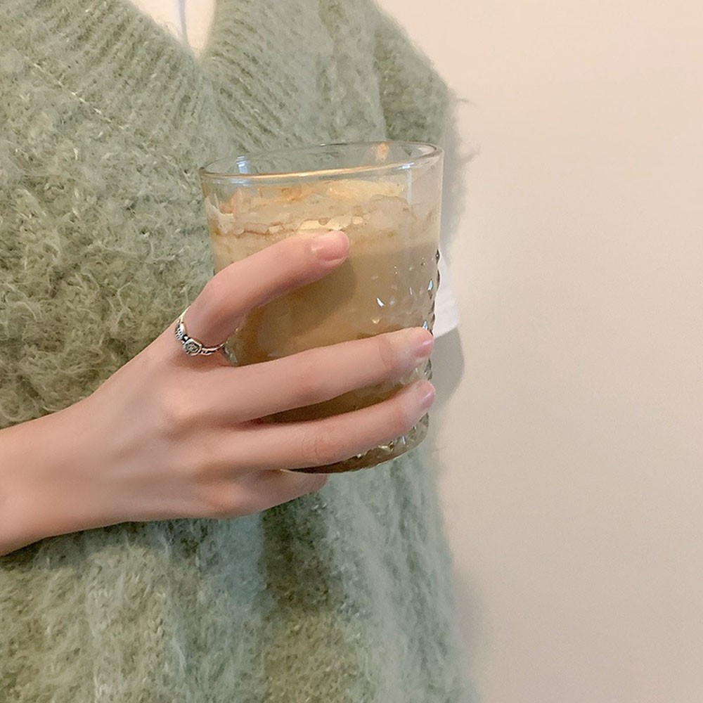 Nhẫn đeo tay kim loại khắc chữ thời trang Hàn Quốc trẻ trung cho nữ