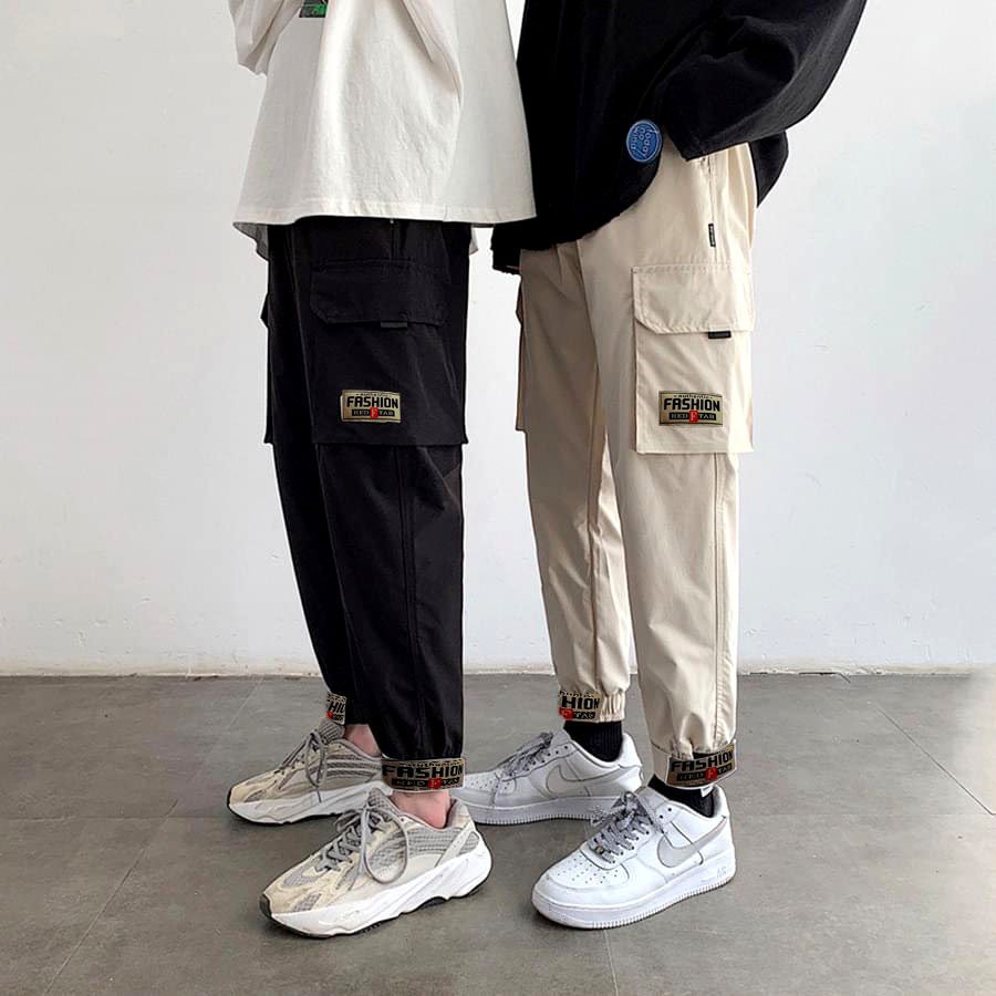 ❤️ VẢI ĐẸP ❤️ Quần Jogger Kaki Túi Hộp nam nữ dán gấu MÀU đen nam dài thể thao | BigBuy360 - bigbuy360.vn