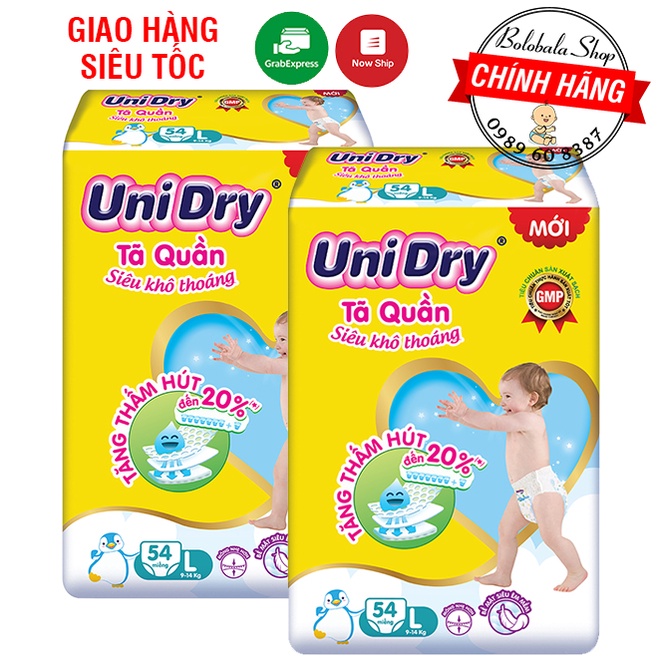 Combo 2 Tã quần Unidry Jumbo M60 L54 XL48 XXL44