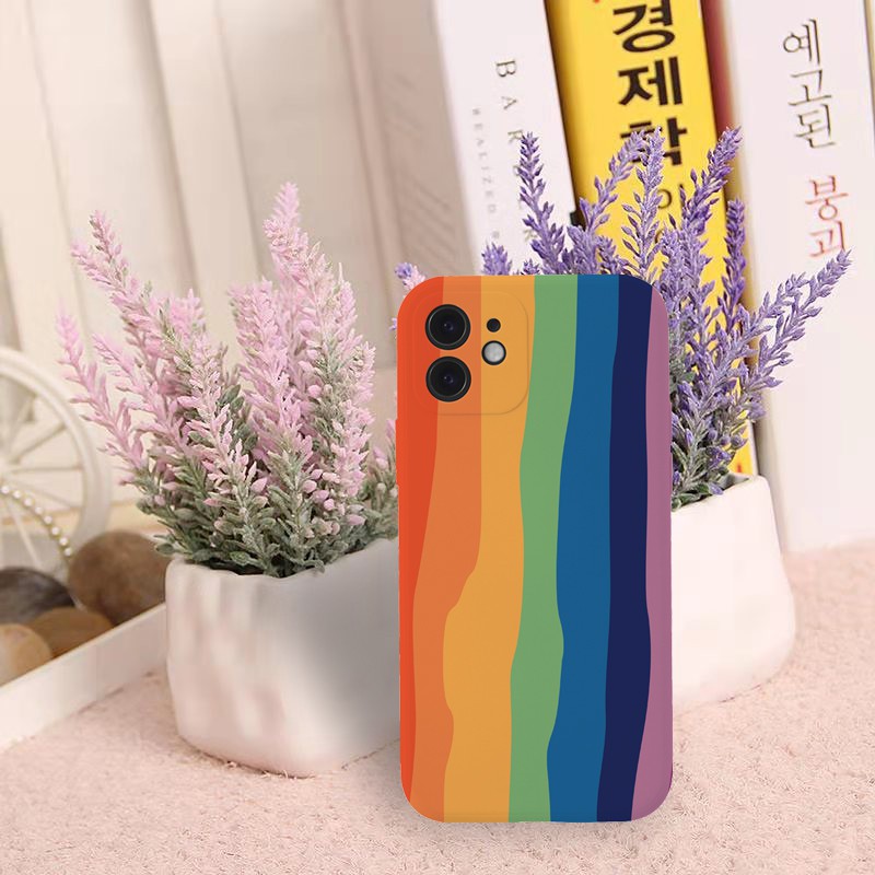 Ốp điện thoại tpu màu cầu vồng cho IPhone 11 Pro Max XS Max XR X/XS 66S 7 8 8+ SE 2020 | BigBuy360 - bigbuy360.vn