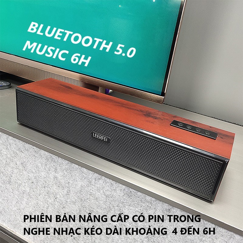 Loa Thanh Bluetooth 2 phiên cản cao cấp vỏ Gỗ. Phiên bản có pin  Trong Nghe nhạc 4 đến 6h và Phiên bản dùng dây nguồn 5V