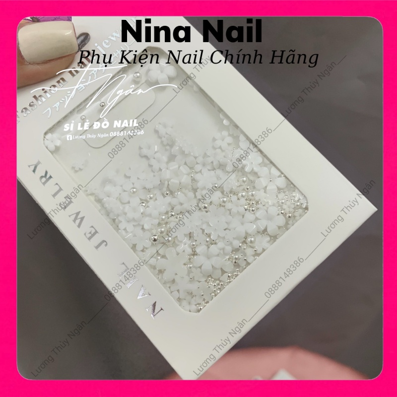 Charm Hoa Nhí Gắn Móng , Charm Hoa Sứ Trang Trí Nail Siêu Xinh
