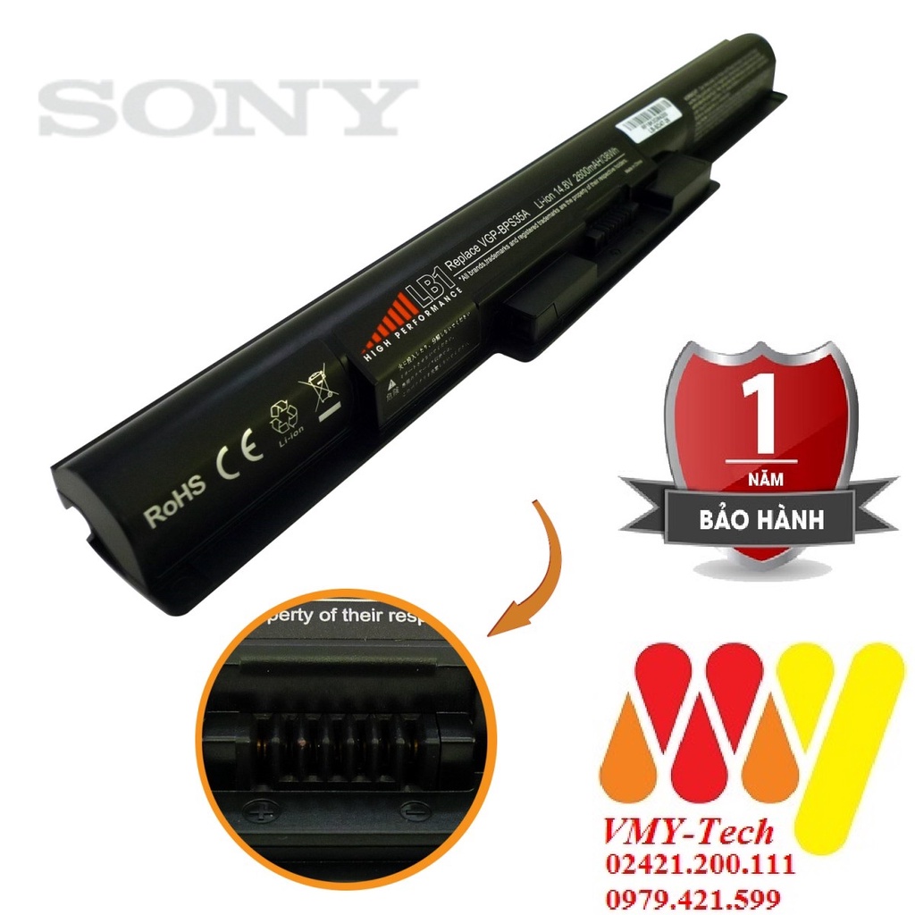 Pin laptop SONY Vaio VGP-BPS35A Fit SVF14 SVF15 Svf142c29l Svf142c29u BPS35 4cell