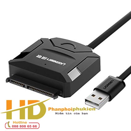 Cáp Converter USB 2.0 to SATA cho ổ cứng HDD 2,5 và 3,5 Ugreen 20215