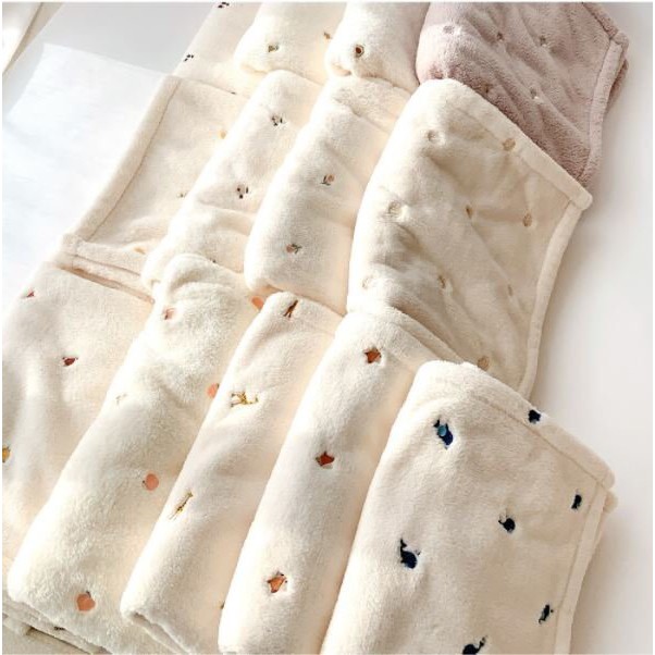 Chăn lông Hàn Quốc MẪU MỚI cho bé Made in Korea Malolotte/ Dottodot