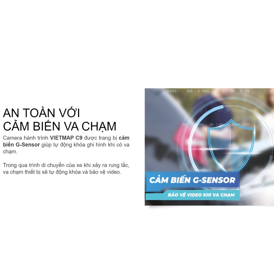 VIETMAP C9 - Camera hành trình Full HD góc rộng 170° - Hàng chính hãng bảo hành 12 tháng