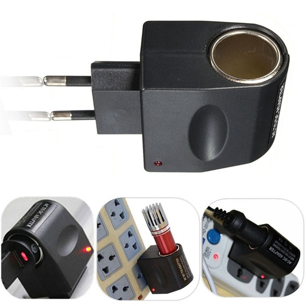 Đầu cắm chuyển đổi sạc bật lửa ô tô AC 220V sang 12V DC