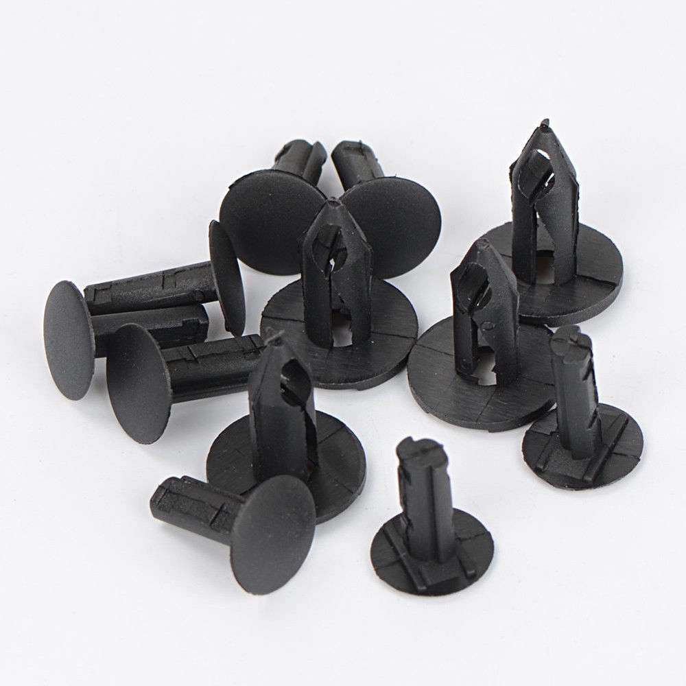 Bộ 10 cái đinh tán nhựa kẹp gắn bộ hãm xung xe hơi lỗ 9mm cho xe hơi