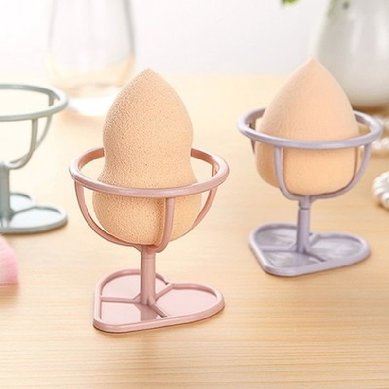 [Hàng mới về] Giá để khô bông mút trang điểm hình bằng nhựa tiện lợi