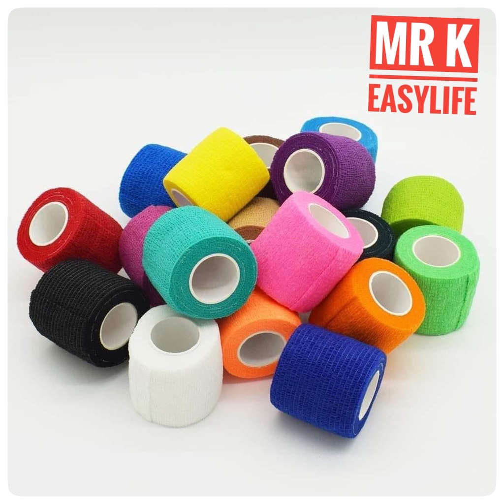 Băng keo thể thao quấn cổ chân cổ tay tự dính cao su non chống chấn thương, hỗ trợ thi đấu và tập luyện