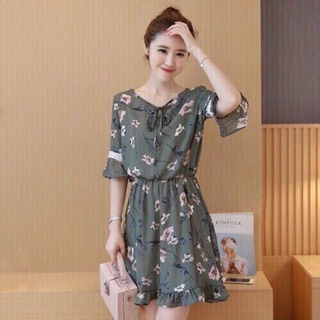 Đầm hoa tay ren hót