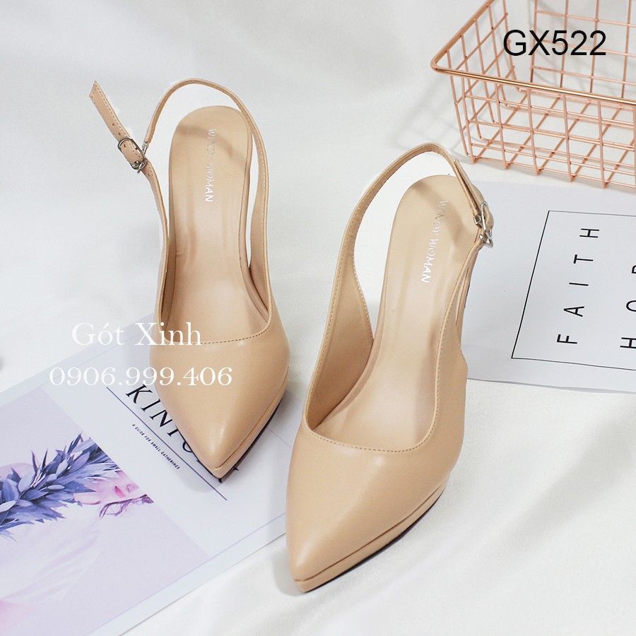 Giày Slingback đúp mũi nhọn cao 12 phân - Hình thật shop tự chụp