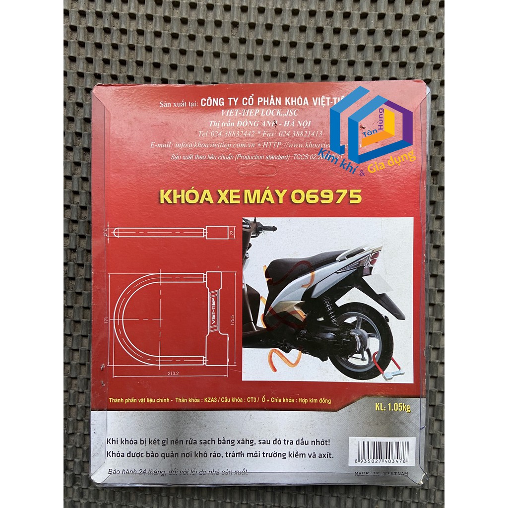 Khoá chữ U Việt Tiệp - Khóa chữ U xe máy